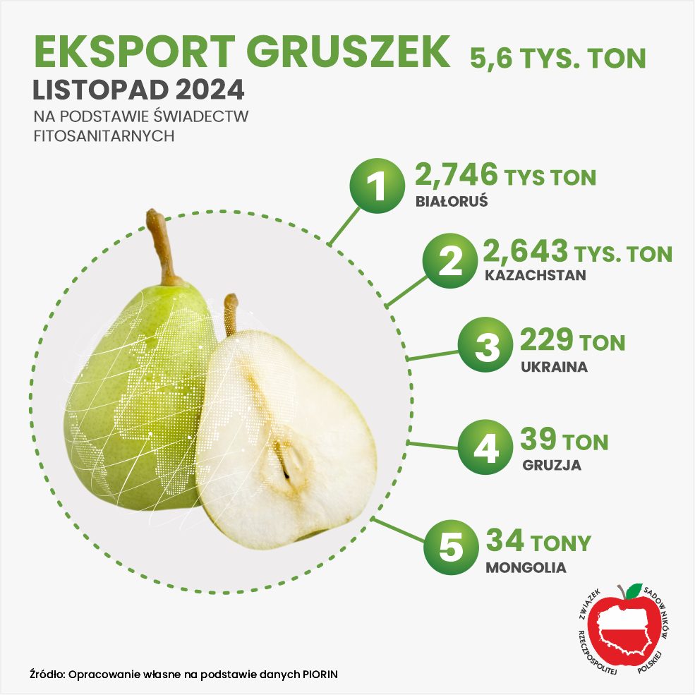 Eksport gruszek 2024