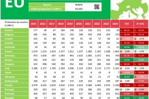  WAPA: Prognoza zbiorów jabłek w 2024 roku 