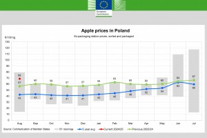  Ceny jabłek w Polsce - sierpień 2024 